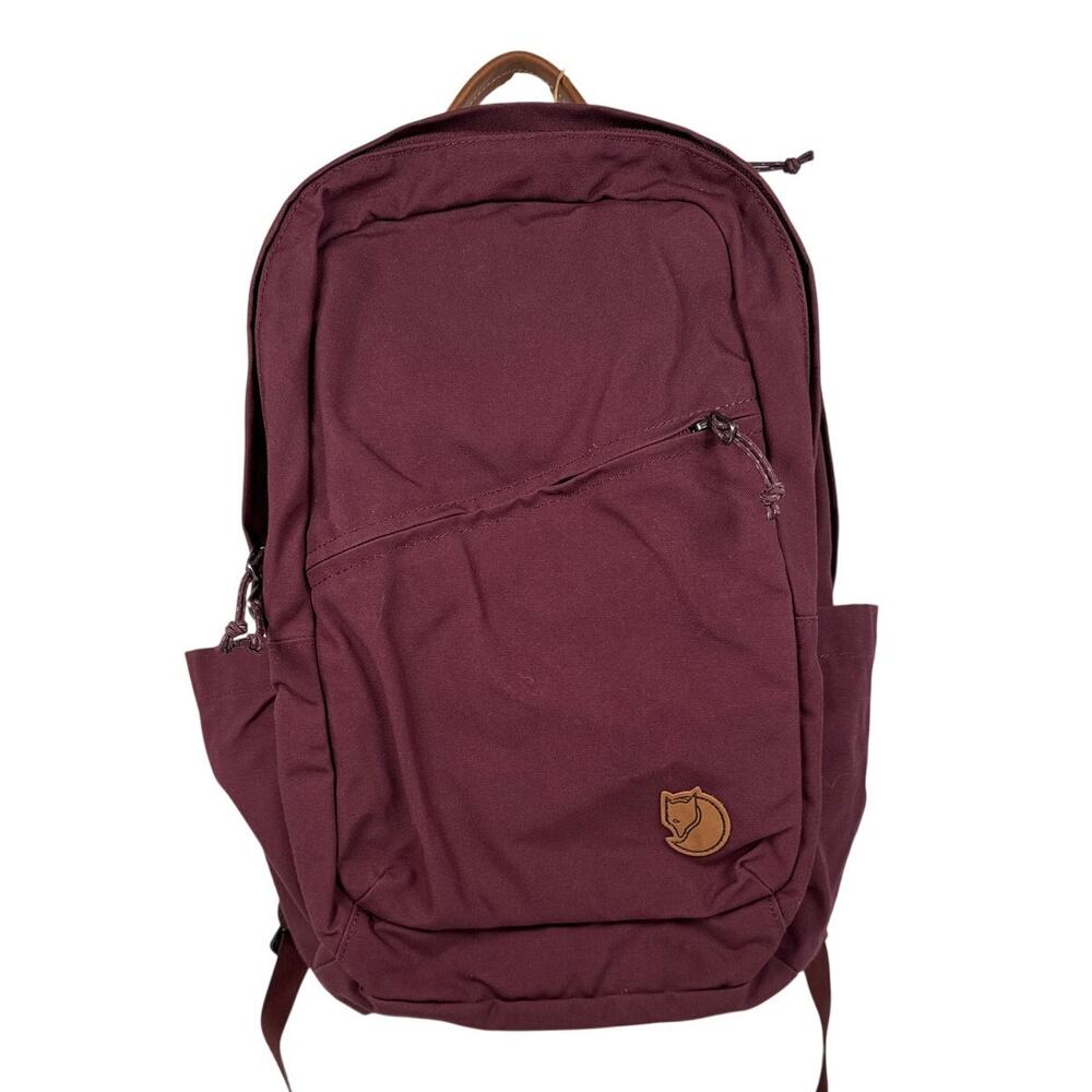 Fjallraven Raven 28L Backpack Övik F23345 Burgundy Port Laptop Ready 10 Pockets - Picture 2 of 12